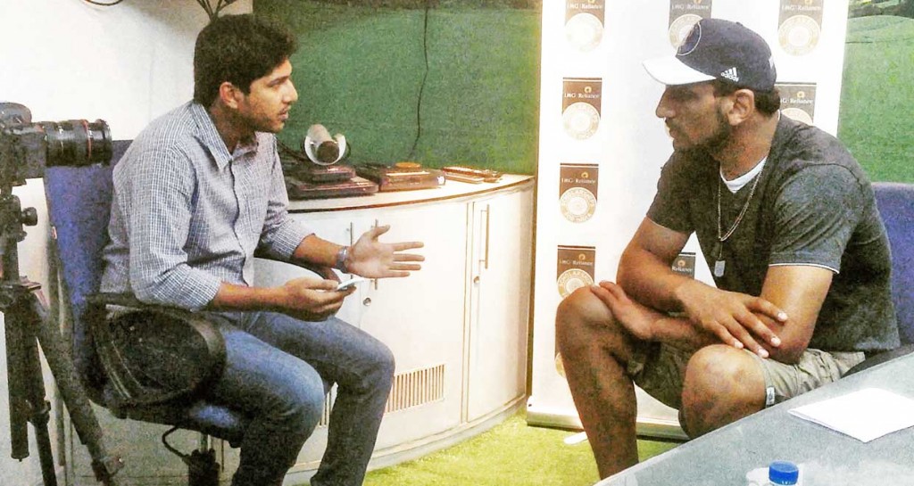 Vishnu interviewing Satnam Singh (India's 1st NBA Player)